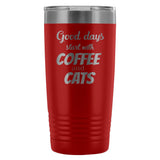 Coffee and cats 20oz Vacuum Tumbler-Tumblers-I love Veterinary