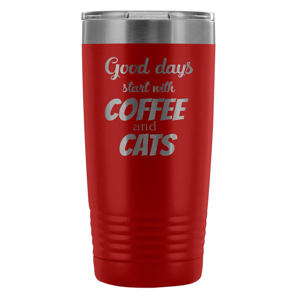 Coffee and cats 20oz Vacuum Tumbler-Tumblers-I love Veterinary
