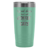 Coffee and cats 20oz Vacuum Tumbler-Tumblers-I love Veterinary
