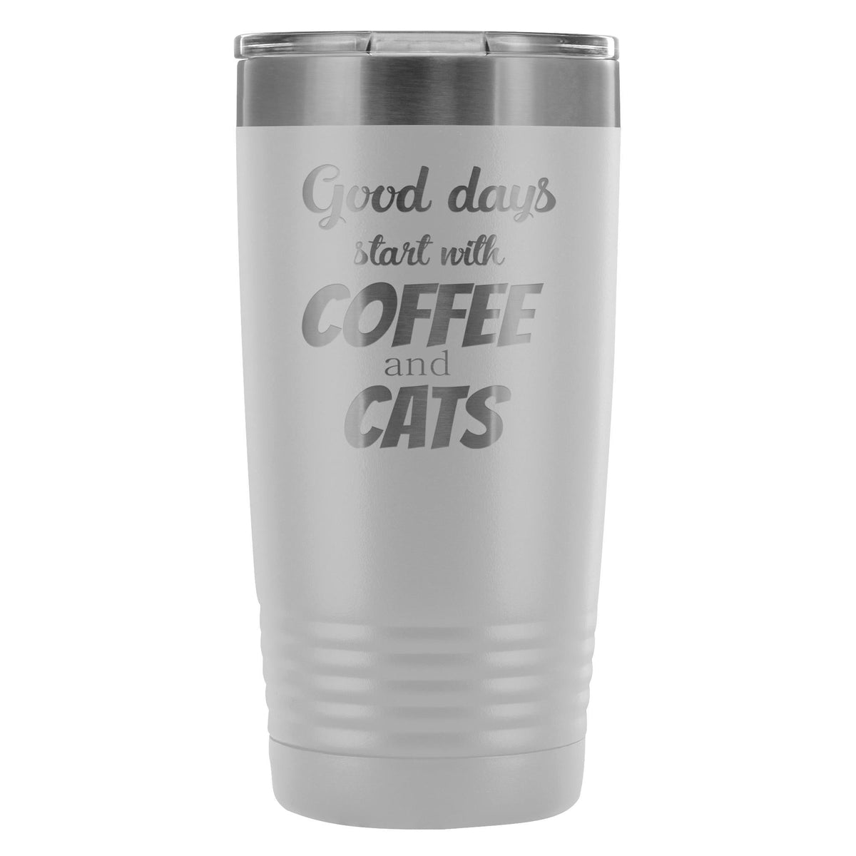Coffee and cats 20oz Vacuum Tumbler-Tumblers-I love Veterinary