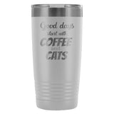 Coffee and cats 20oz Vacuum Tumbler-Tumblers-I love Veterinary