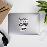 Coffee and Cats Bubble-free stickers-I love Veterinary