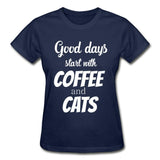Coffee and cats Gildan Ultra Cotton Ladies T-Shirt-Ultra Cotton Ladies T-Shirt | Gildan G200L-I love Veterinary