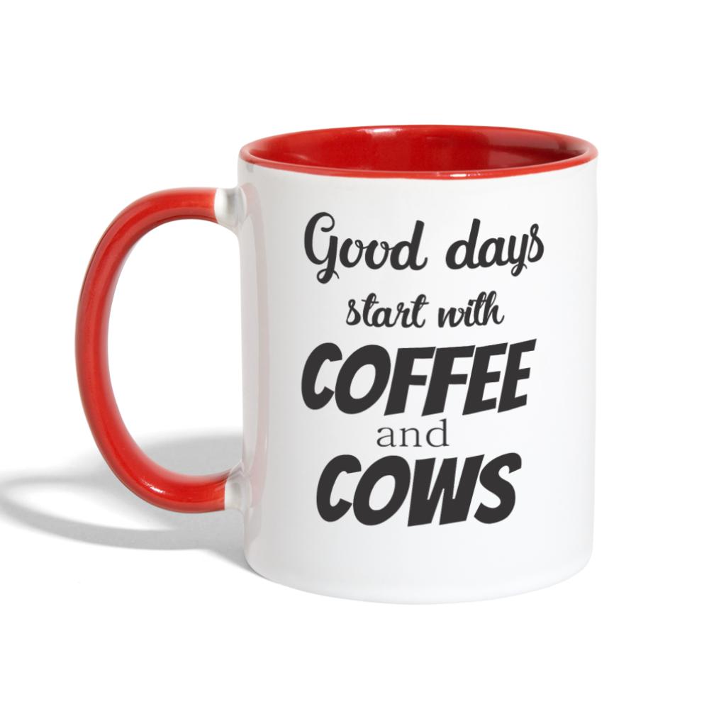 Coffee and Cows Contrast Coffee Mug-Contrast Coffee Mug | BestSub B11TAA-I love Veterinary