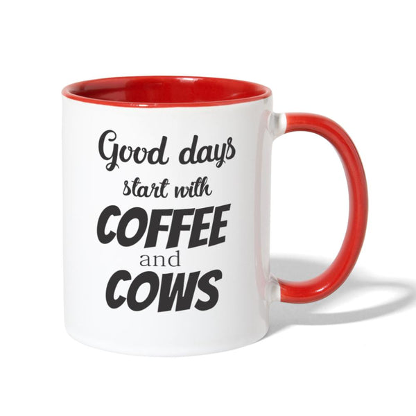 Coffee and Cows Contrast Coffee Mug-Contrast Coffee Mug | BestSub B11TAA-I love Veterinary