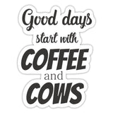 Coffee And Cows Sticker-Sticker-I love Veterinary