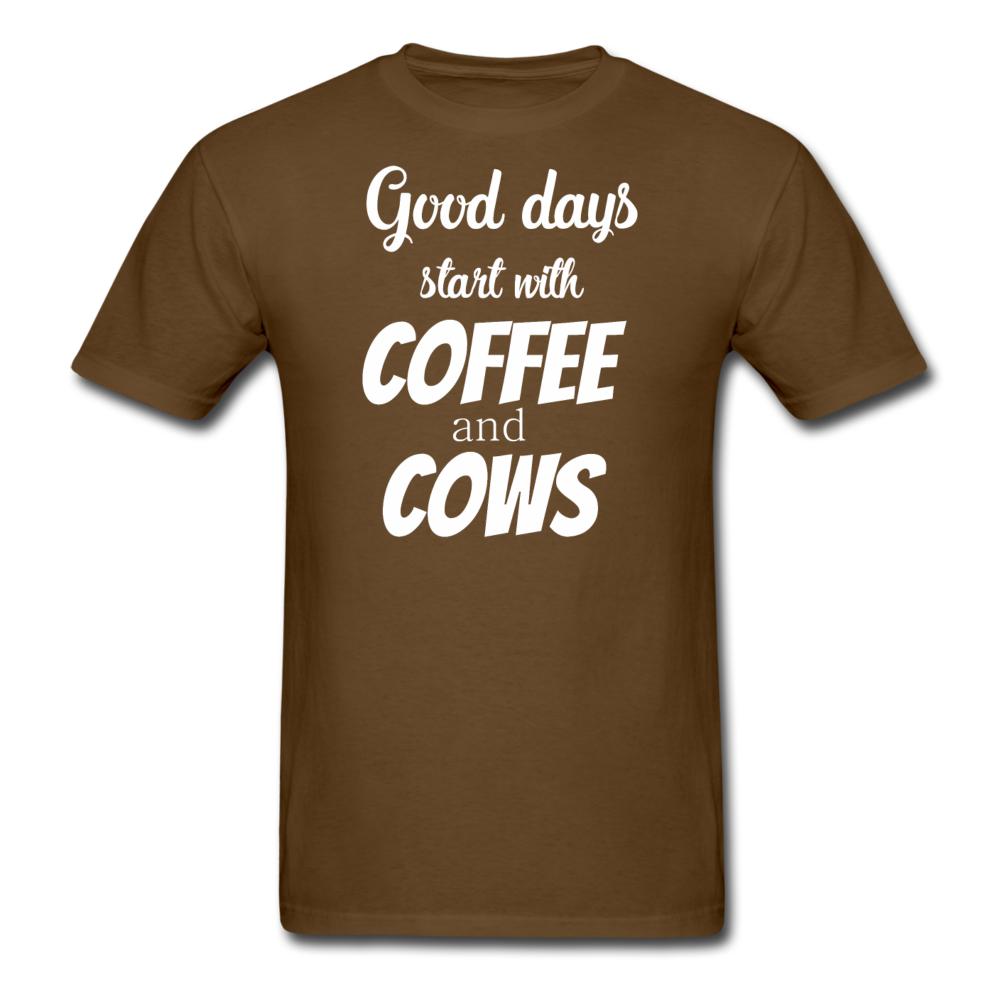 Coffee and cows Unisex T-shirt-Unisex Classic T-Shirt | Fruit of the Loom 3930-I love Veterinary