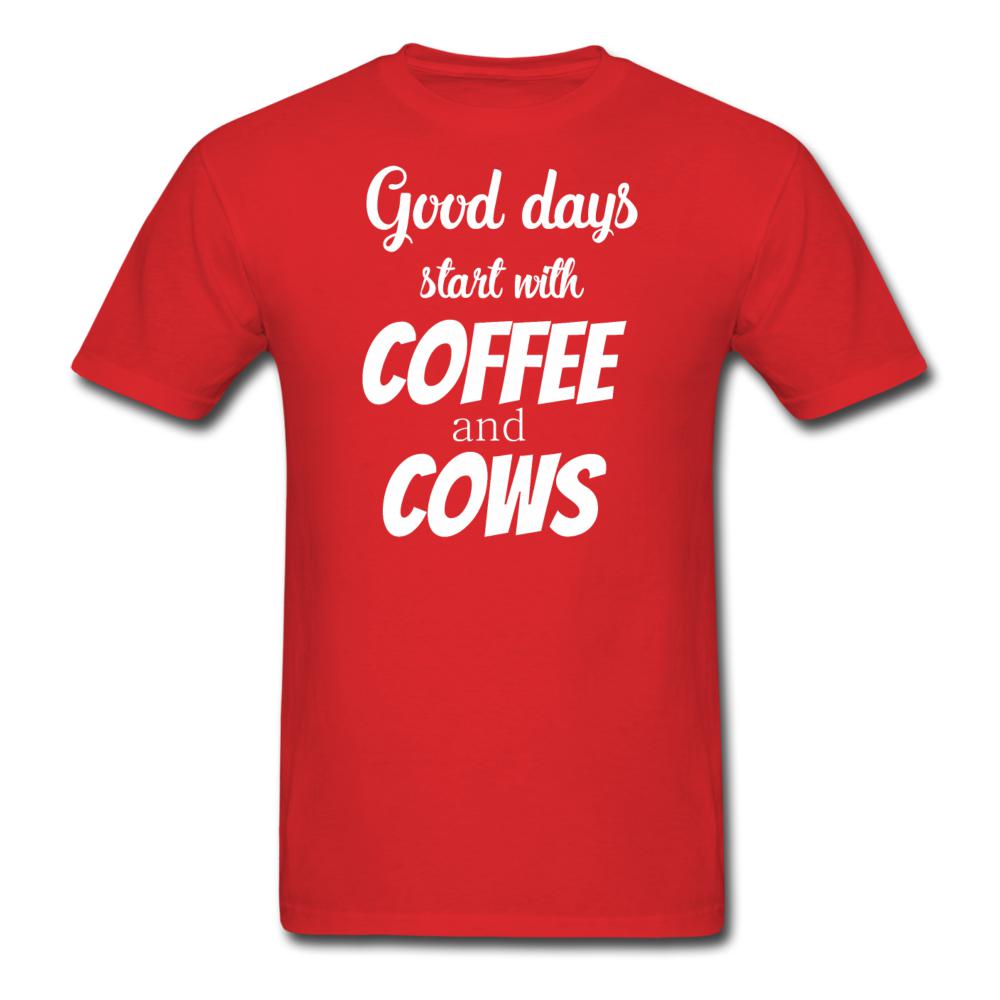 Coffee and cows Unisex T-shirt-Unisex Classic T-Shirt | Fruit of the Loom 3930-I love Veterinary