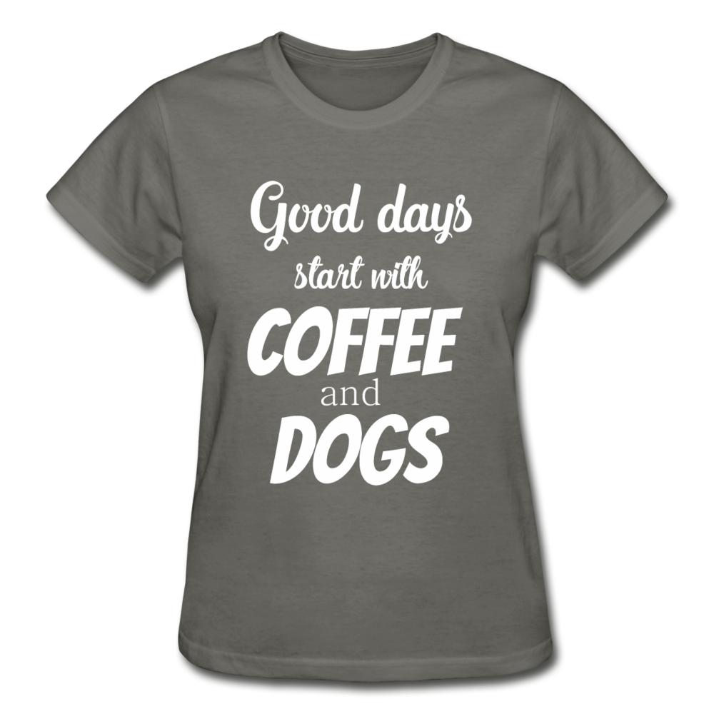 Coffee and dogs Gildan Ultra Cotton Ladies T-Shirt-Ultra Cotton Ladies T-Shirt | Gildan G200L-I love Veterinary