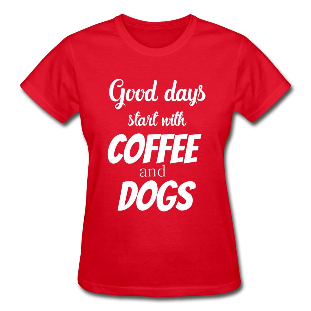 Coffee and dogs Gildan Ultra Cotton Ladies T-Shirt-Ultra Cotton Ladies T-Shirt | Gildan G200L-I love Veterinary