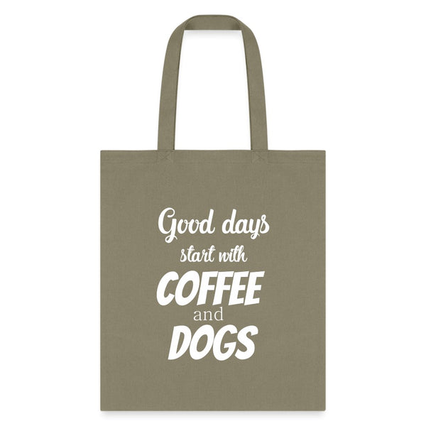 Coffee and dogs Tote Bag, Shoulder Bag, Gift for Animal Lover, Pet Lover, Graduation, Birthday, Appreciation Gift, DVM, Gift For Dog Lover-Tote Bag | Q-Tees Q800-I love Veterinary