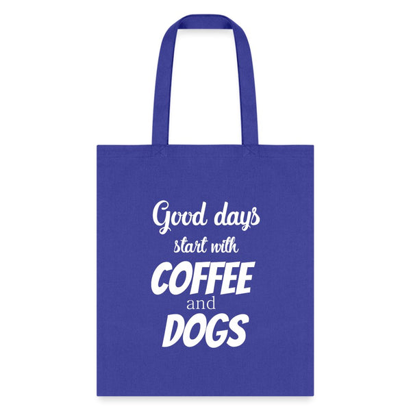 Coffee and dogs Tote Bag, Shoulder Bag, Gift for Animal Lover, Pet Lover, Graduation, Birthday, Appreciation Gift, DVM, Gift For Dog Lover-Tote Bag | Q-Tees Q800-I love Veterinary