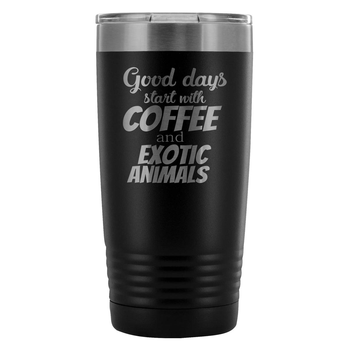 Coffee and exotic animals 20oz Vacuum Tumbler-Tumblers-I love Veterinary