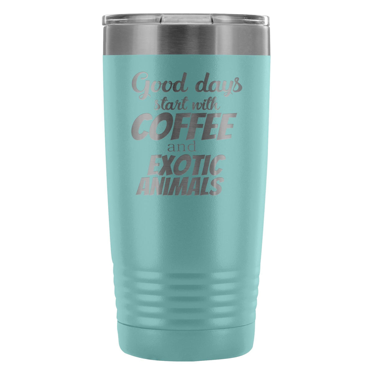 Coffee and exotic animals 20oz Vacuum Tumbler-Tumblers-I love Veterinary