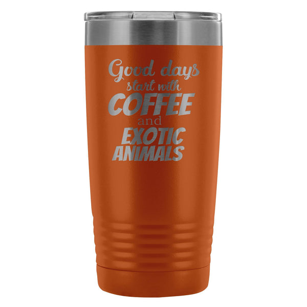 Coffee and exotic animals 20oz Vacuum Tumbler-Tumblers-I love Veterinary