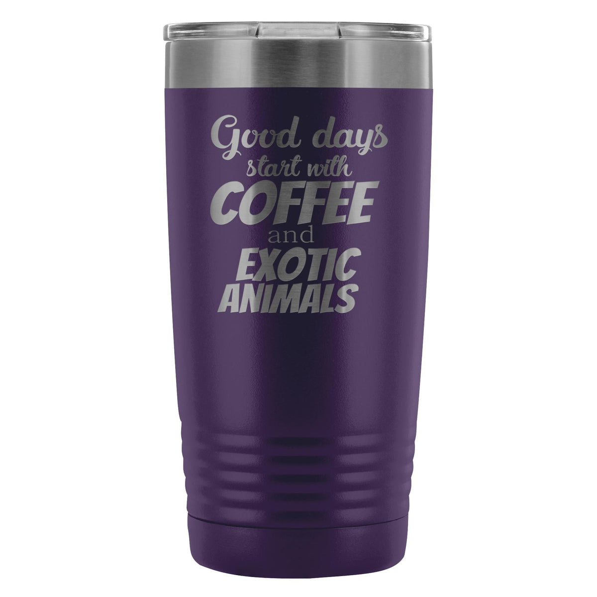 Coffee and exotic animals 20oz Vacuum Tumbler-Tumblers-I love Veterinary