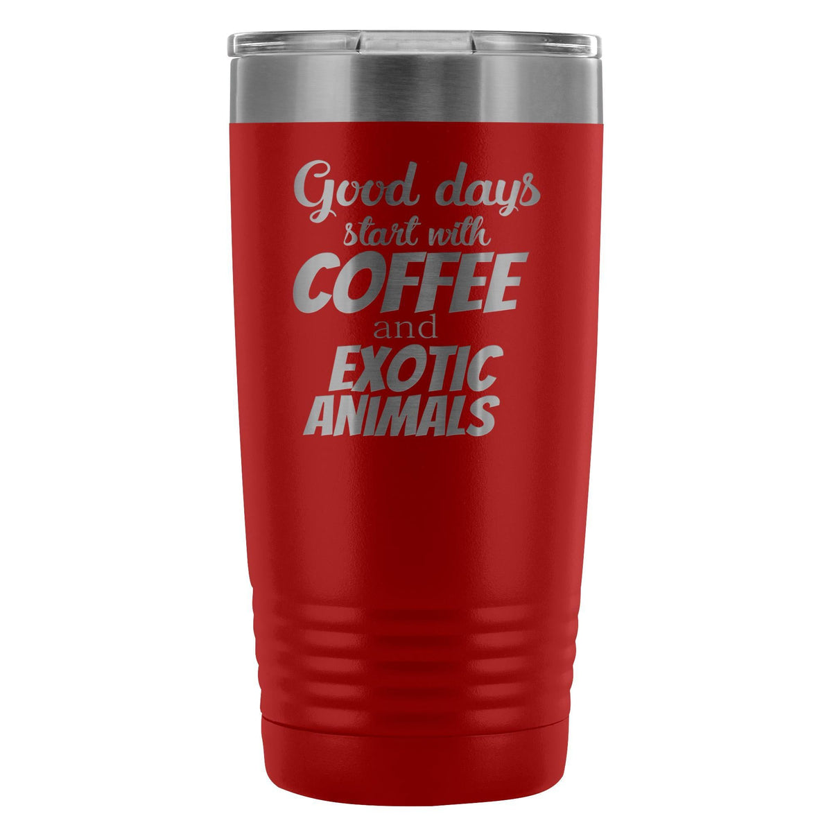 Coffee and exotic animals 20oz Vacuum Tumbler-Tumblers-I love Veterinary