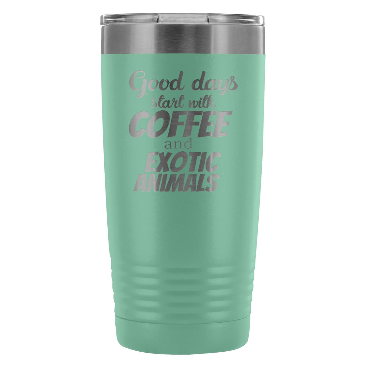 Coffee and exotic animals 20oz Vacuum Tumbler-Tumblers-I love Veterinary