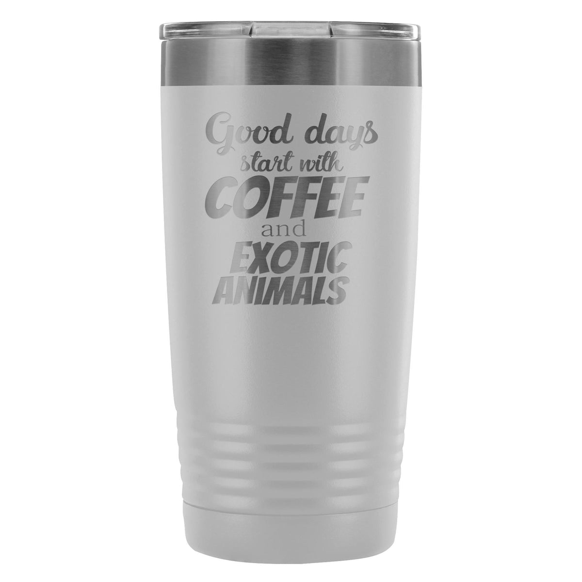 Coffee and exotic animals 20oz Vacuum Tumbler-Tumblers-I love Veterinary