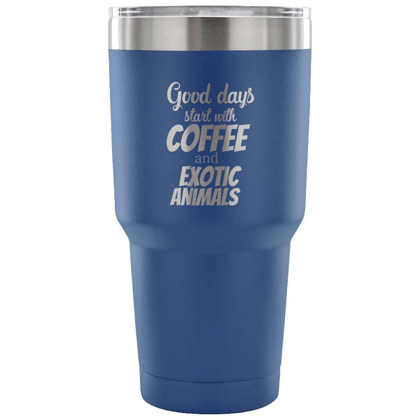 Coffee and exotic animals 30oz Vacuum Tumbler-Tumblers-I love Veterinary