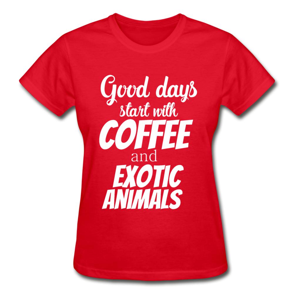 Coffee and exotic animals Gildan Ultra Cotton Ladies T-Shirt-Ultra Cotton Ladies T-Shirt | Gildan G200L-I love Veterinary