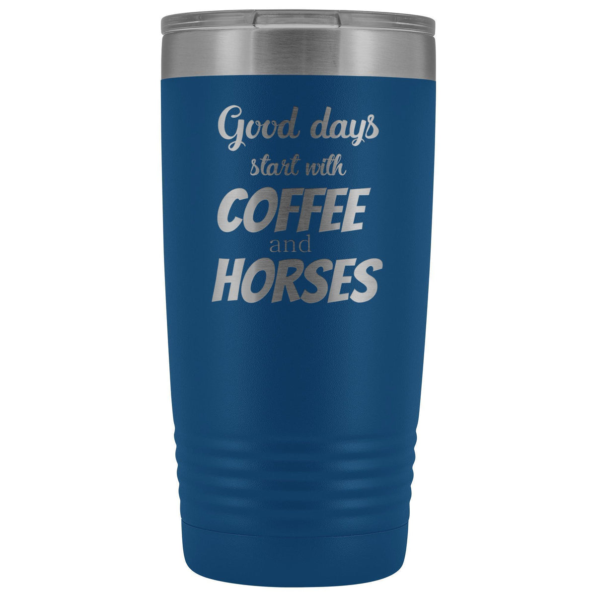 Coffee and horses 20oz Vacuum Tumbler-Tumblers-I love Veterinary