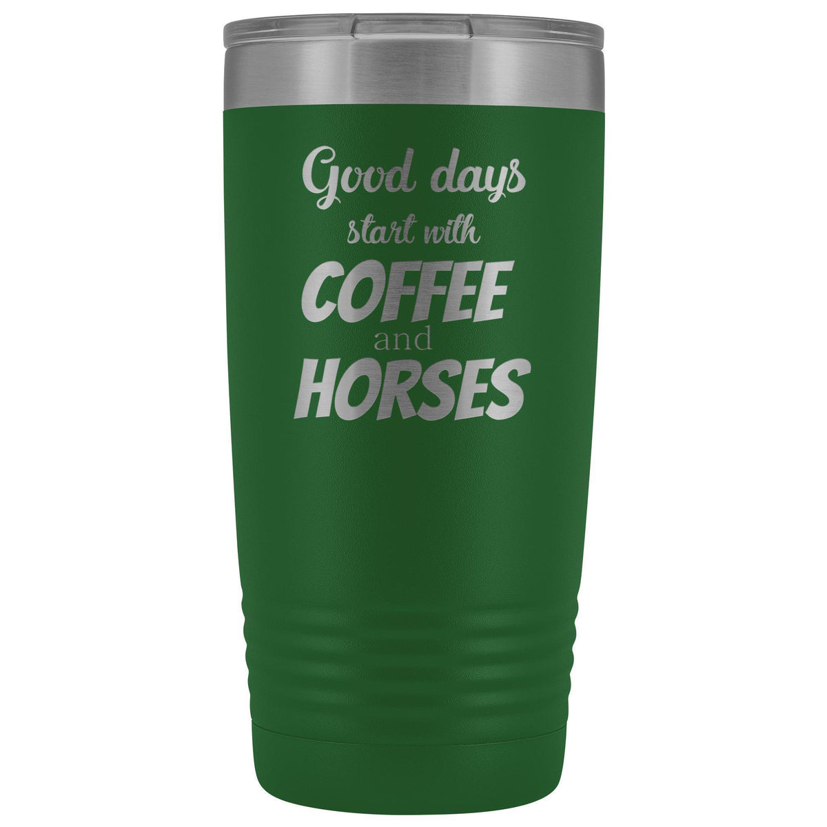 Coffee and horses 20oz Vacuum Tumbler-Tumblers-I love Veterinary