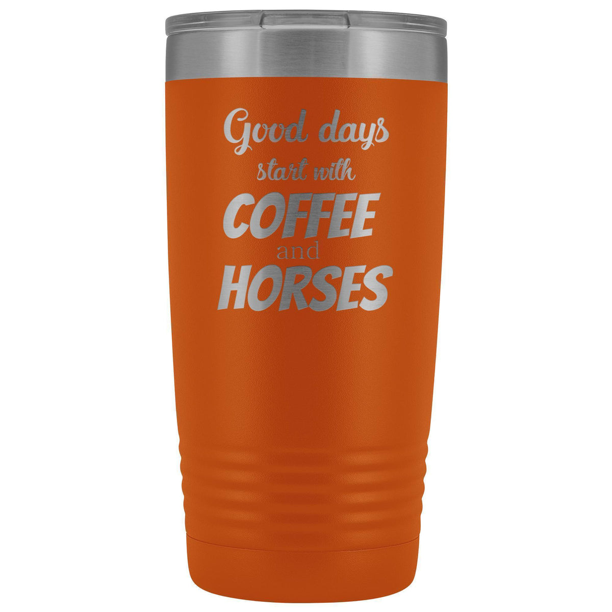 Coffee and horses 20oz Vacuum Tumbler-Tumblers-I love Veterinary