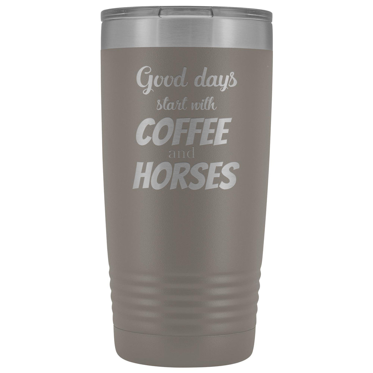 Coffee and horses 20oz Vacuum Tumbler-Tumblers-I love Veterinary