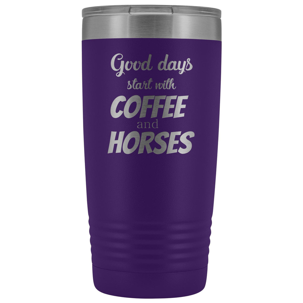 Coffee and horses 20oz Vacuum Tumbler-Tumblers-I love Veterinary