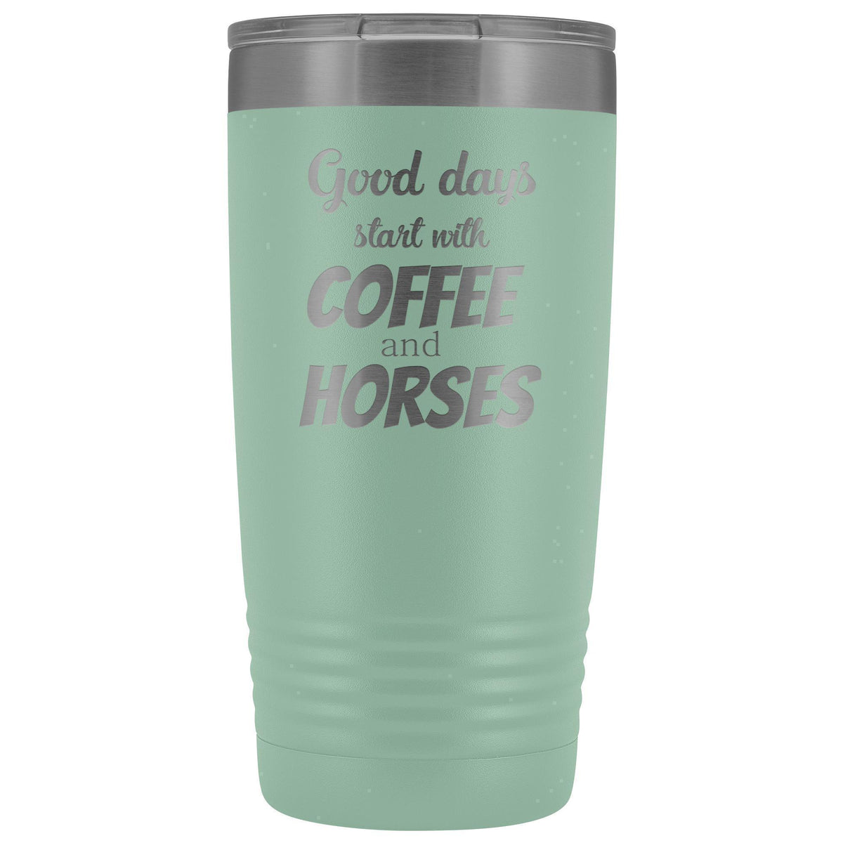 Coffee and horses 20oz Vacuum Tumbler-Tumblers-I love Veterinary