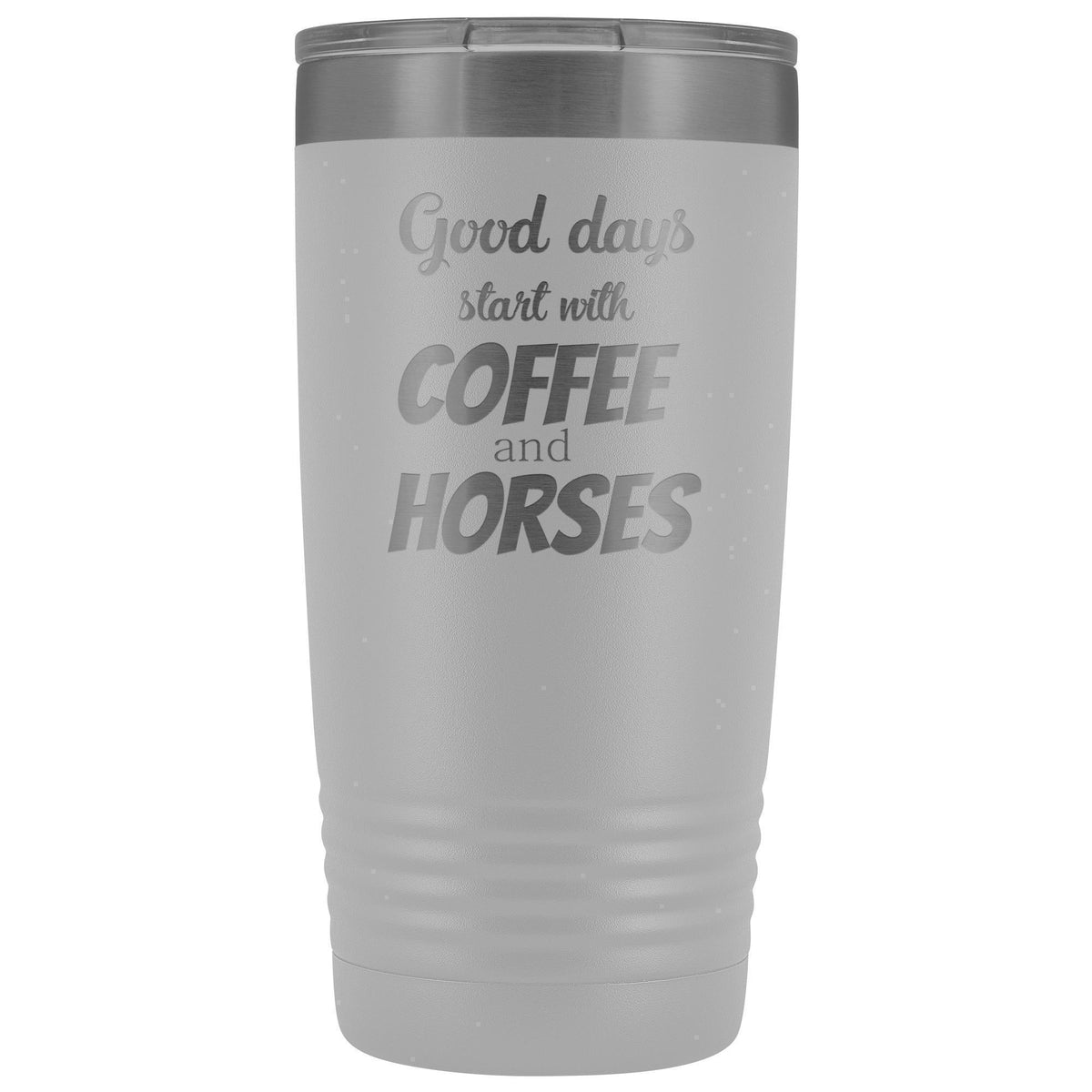 Coffee and horses 20oz Vacuum Tumbler-Tumblers-I love Veterinary