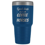 Coffee and horses 30oz Vacuum Tumbler-Tumblers-I love Veterinary