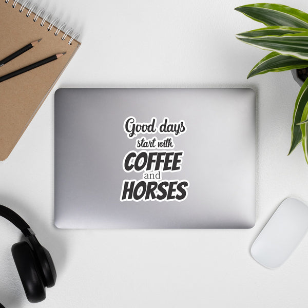 Coffee And Horses Bubble-free stickers-I love Veterinary