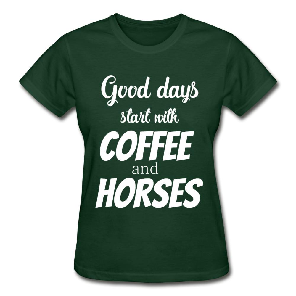 Coffee and horses Gildan Ultra Cotton Ladies T-Shirt-Ultra Cotton Ladies T-Shirt | Gildan G200L-I love Veterinary