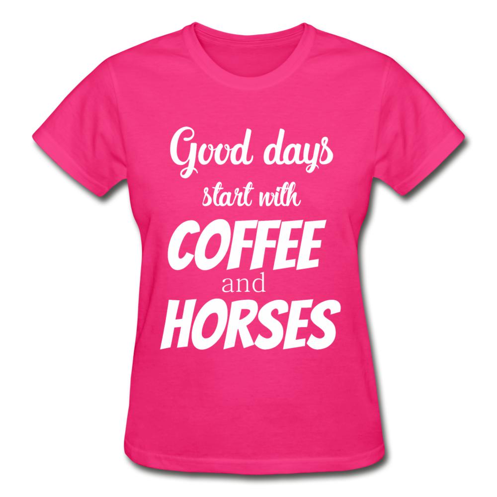Coffee and horses Gildan Ultra Cotton Ladies T-Shirt-Ultra Cotton Ladies T-Shirt | Gildan G200L-I love Veterinary