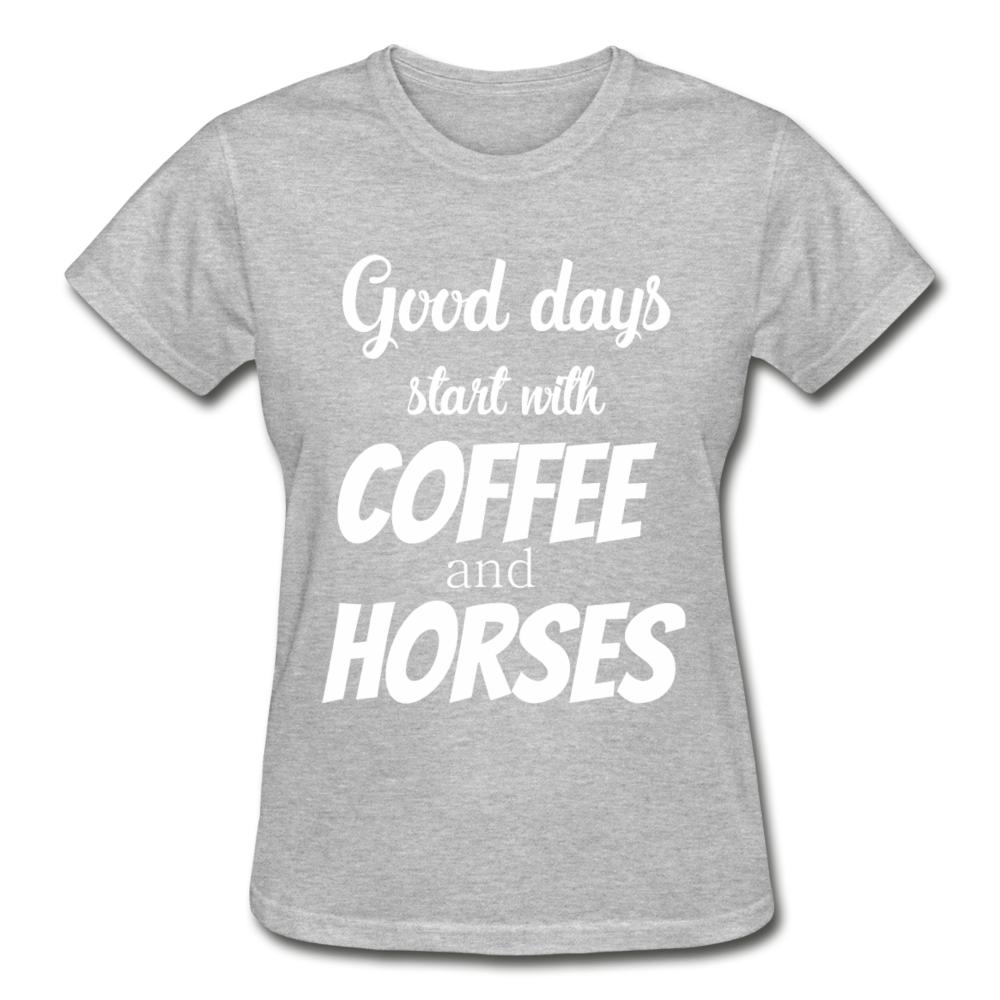 Coffee and horses Gildan Ultra Cotton Ladies T-Shirt-Ultra Cotton Ladies T-Shirt | Gildan G200L-I love Veterinary