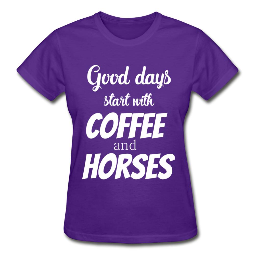 Coffee and horses Gildan Ultra Cotton Ladies T-Shirt-Ultra Cotton Ladies T-Shirt | Gildan G200L-I love Veterinary
