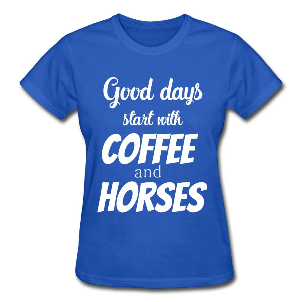 Coffee and horses Gildan Ultra Cotton Ladies T-Shirt-Ultra Cotton Ladies T-Shirt | Gildan G200L-I love Veterinary