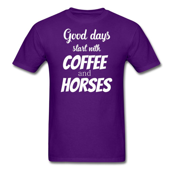Coffee and horses Unisex T-shirt-Unisex Classic T-Shirt | Fruit of the Loom 3930-I love Veterinary