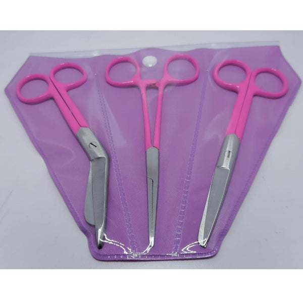 Colored Bundle of Personalized Hemostat Instrument, Bandage Scissors and Universal Scissors-Bandage Scissors-I love Veterinary