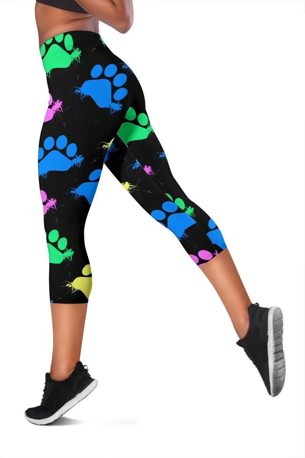 Paw print capri leggings shop