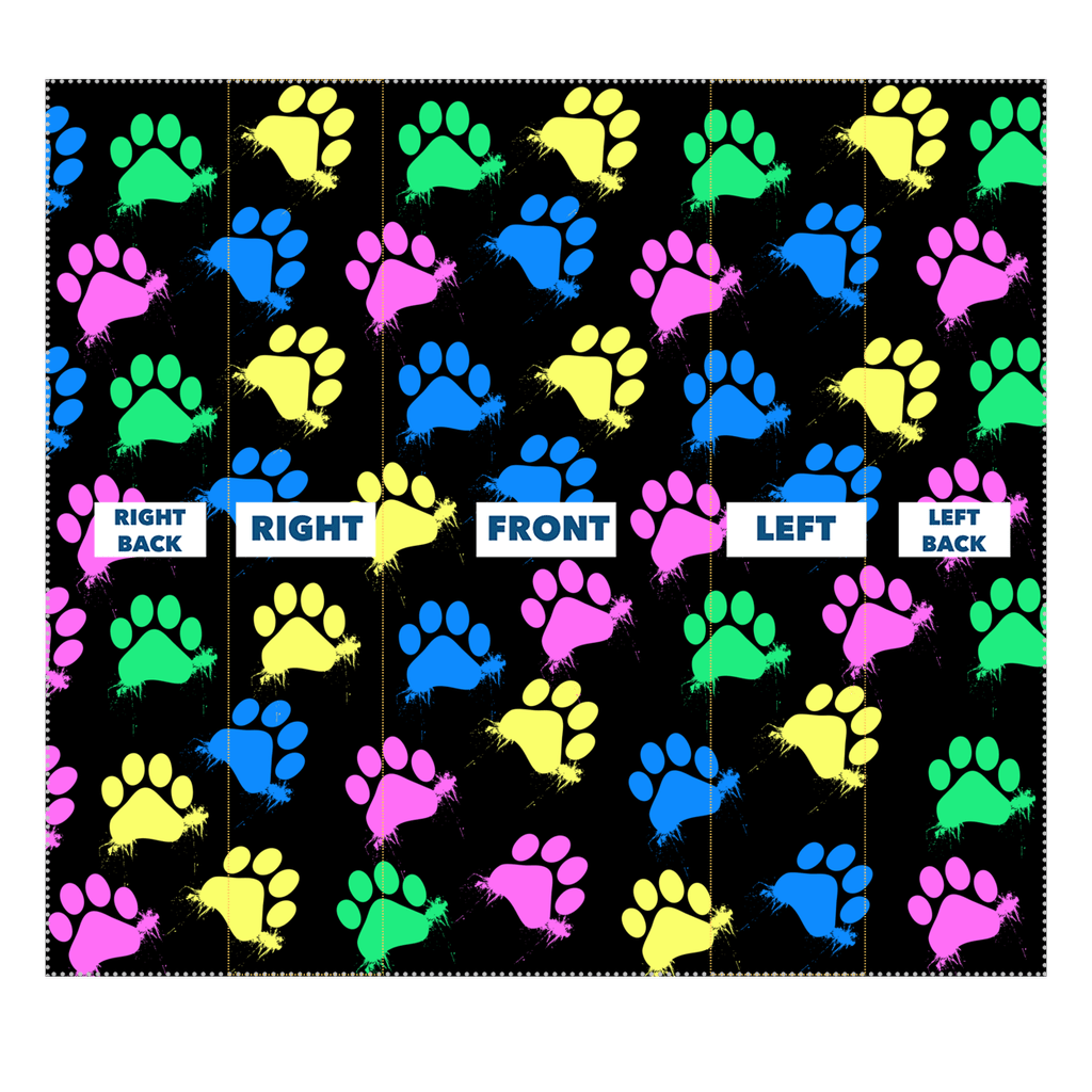 Colorful Paws Sublimation Neck Gaiter-Sublimation Neck Gaiter-I love Veterinary
