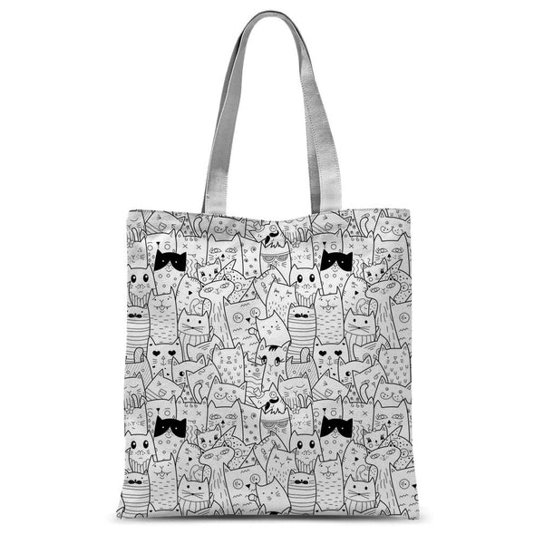 Comic book cats pattern Classic Sublimation Tote Bag-Classic Sublimation Tote Bag-I love Veterinary