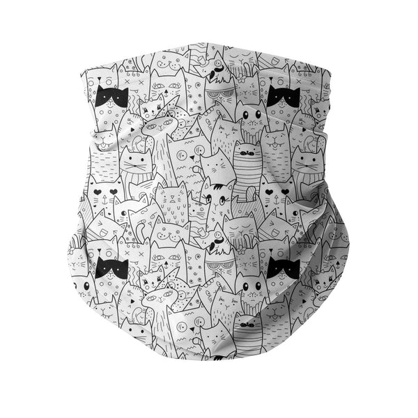 Comic book cats pattern Sublimation Neck Gaiter-Sublimation Neck Gaiter-I love Veterinary