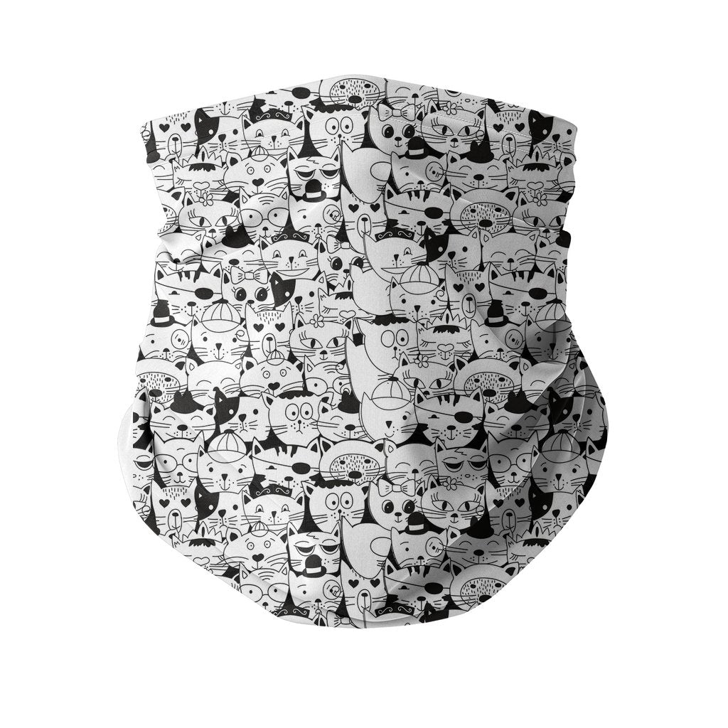 Comic Cats Sublimation Neck Gaiter-Sublimation Neck Gaiter-I love Veterinary