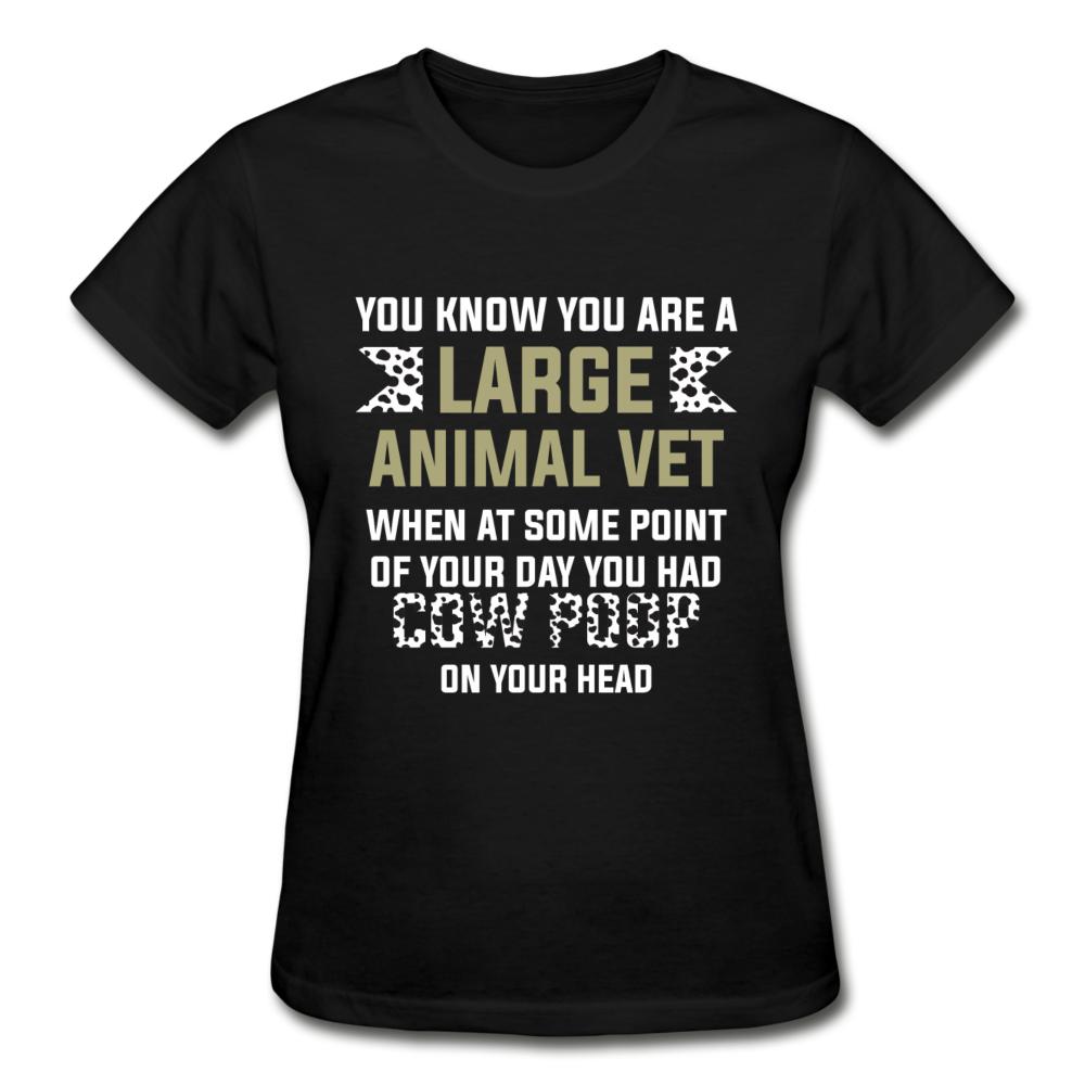 Cow poop on your head Gildan Ultra Cotton Ladies T-Shirt-Ultra Cotton Ladies T-Shirt | Gildan G200L-I love Veterinary