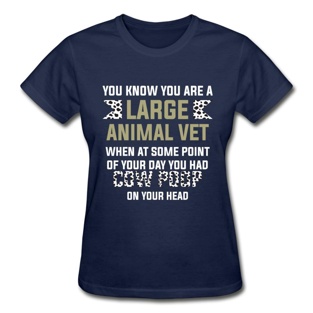 Cow poop on your head Gildan Ultra Cotton Ladies T-Shirt-Ultra Cotton Ladies T-Shirt | Gildan G200L-I love Veterinary