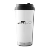Cow pulse 16 oz Travel Mug-Travel Mug-I love Veterinary