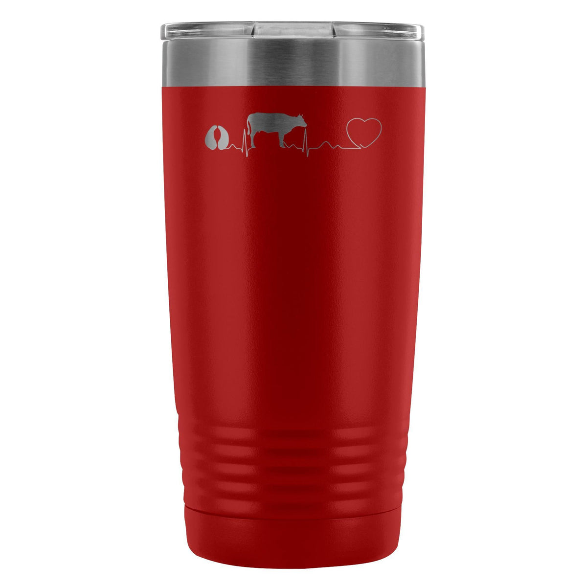 Cow pulse 20oz Vacuum Tumbler-Tumblers-I love Veterinary